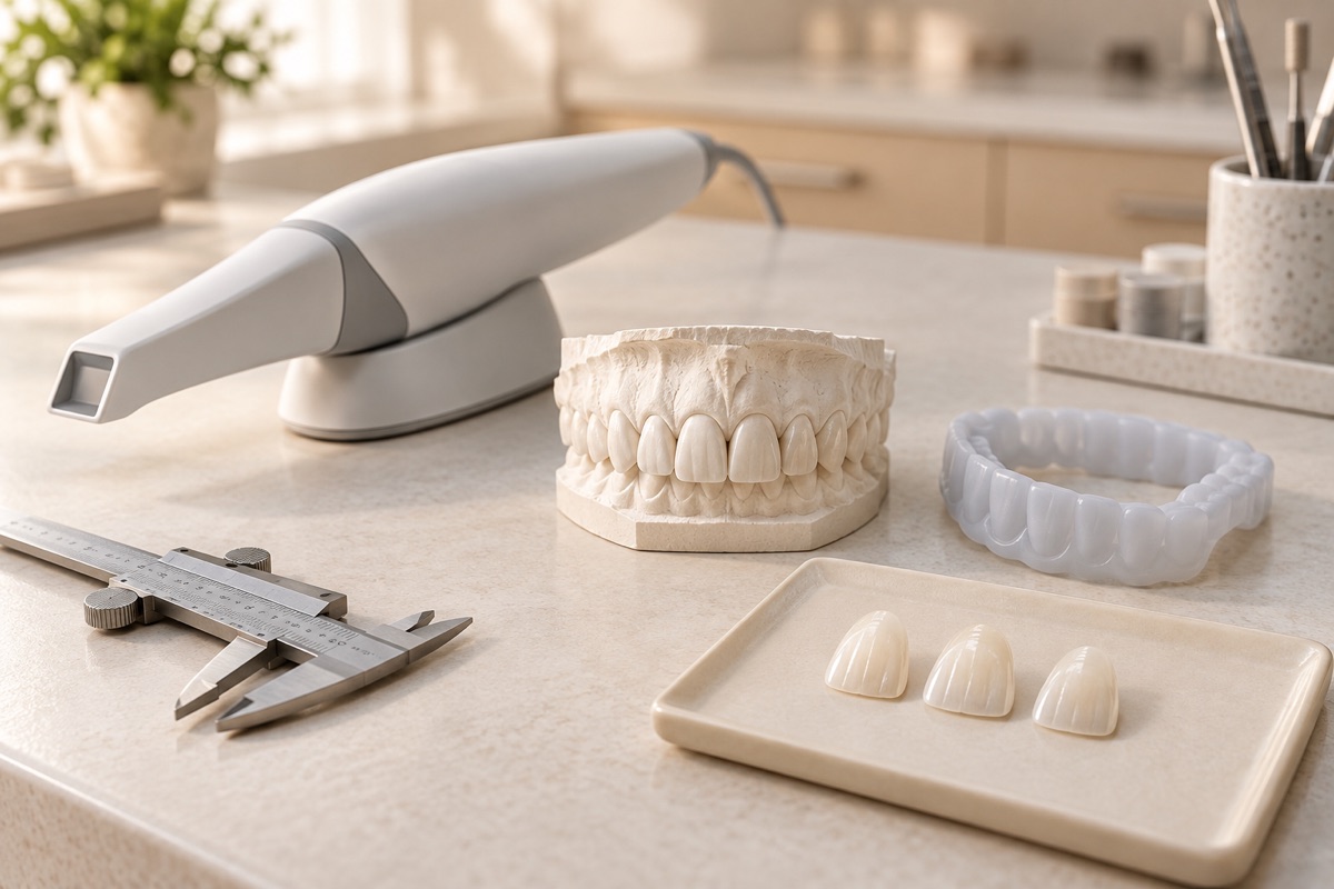 Imagem odontológica sobre protocolo borille: fluxo híbrido para lentes de contato dental