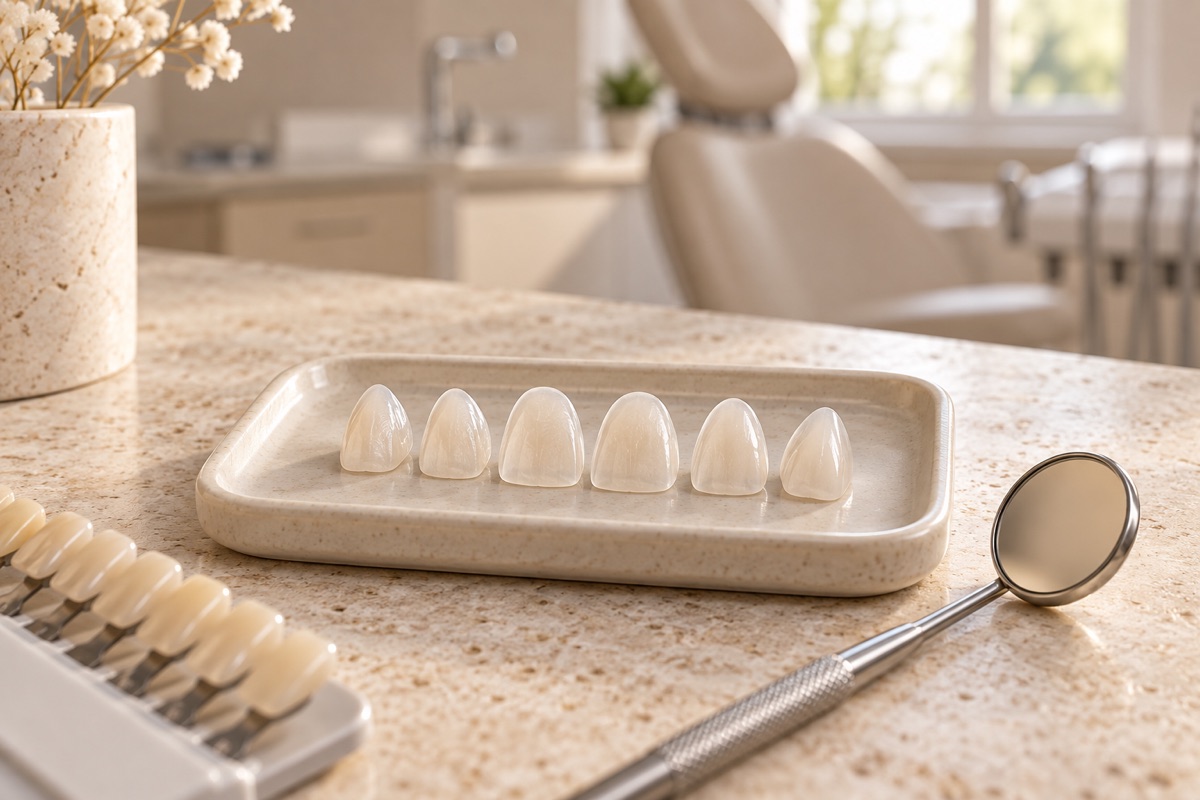 Imagem odontológica sobre lentes de porcelana na sorridere, em porto alegre
