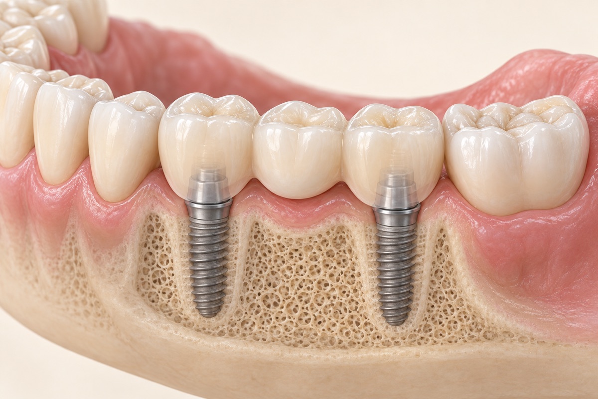 Imagem odontológica sobre implante para perda de vários dentes em porto alegre