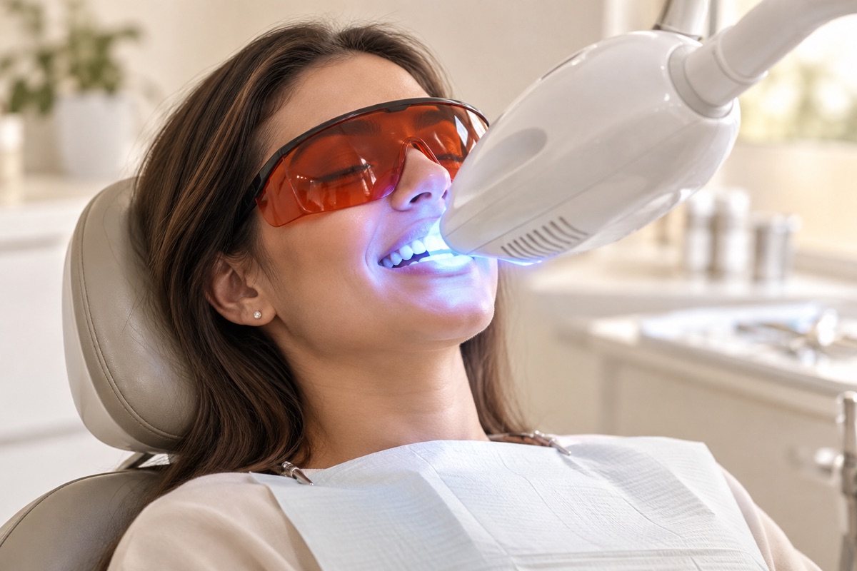 Imagem odontológica sobre clareamento dental dói?