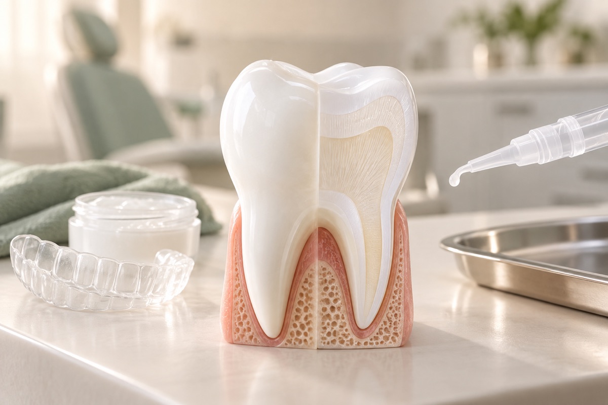 Imagem odontológica sobre clareamento dental enfraquece ou danifica os dentes?