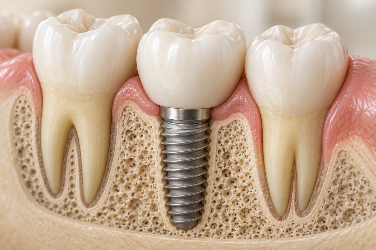 Imagem odontológica sobre quanto tempo dura um implante dentário