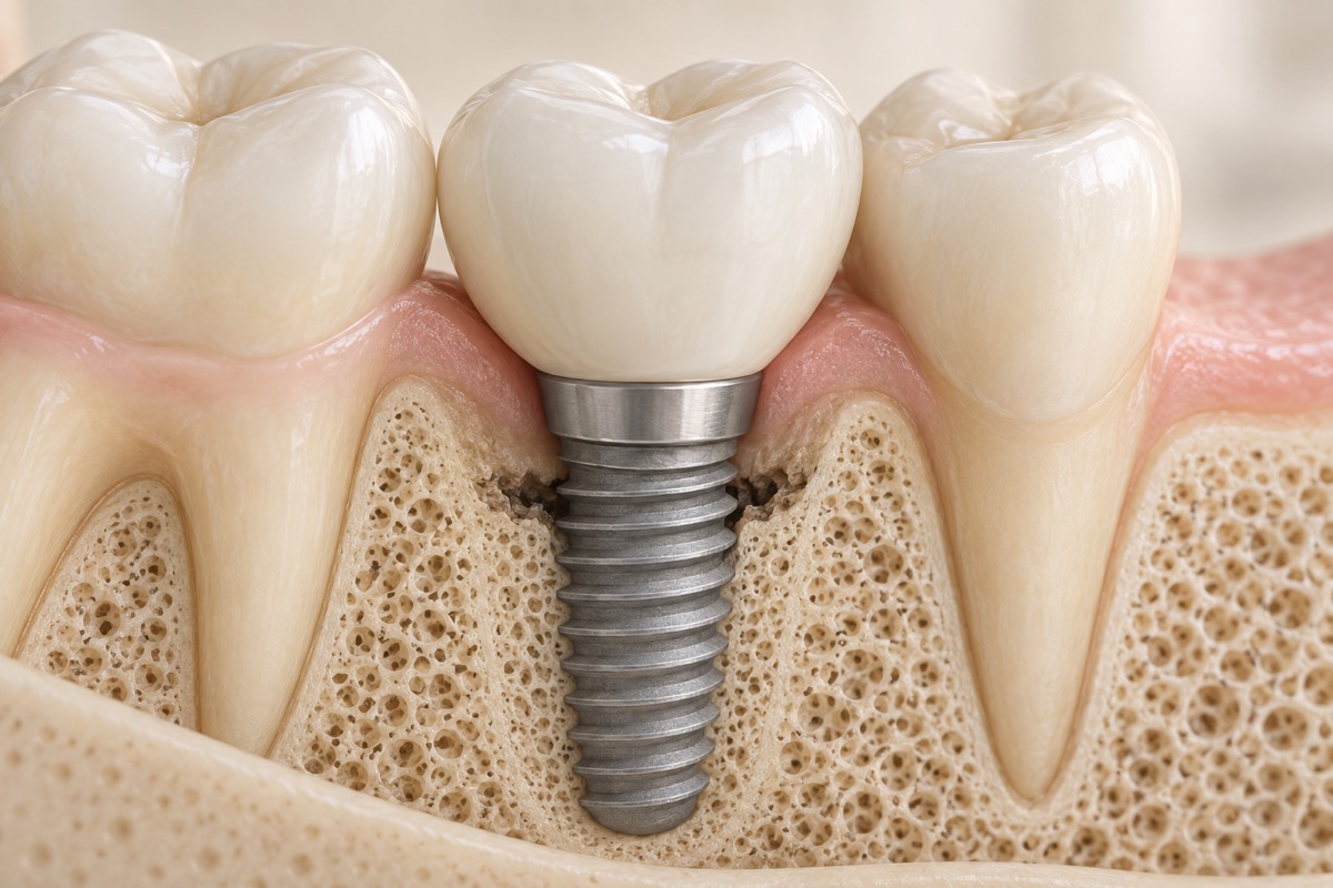 Imagem odontológica sobre rejeição de implante dentário: o que é e como identificar