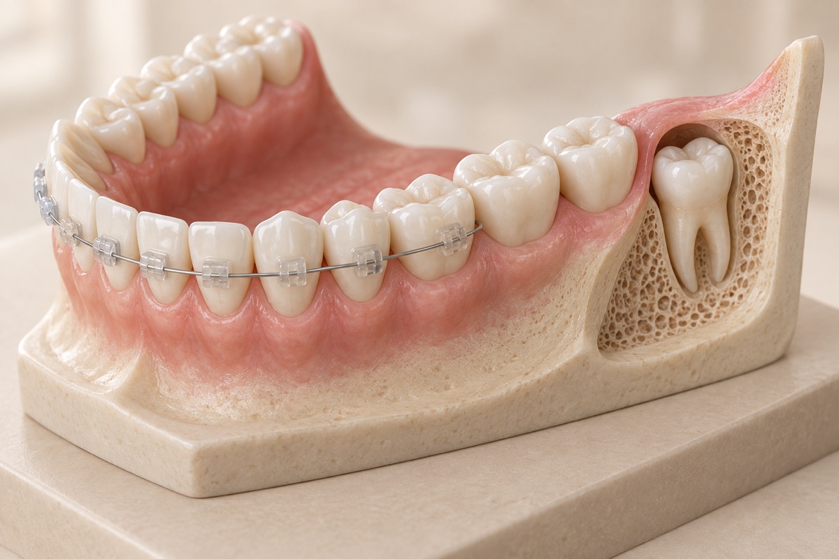 Imagem odontológica sobre siso e aparelho: precisa extrair e o siso entorta os dentes?