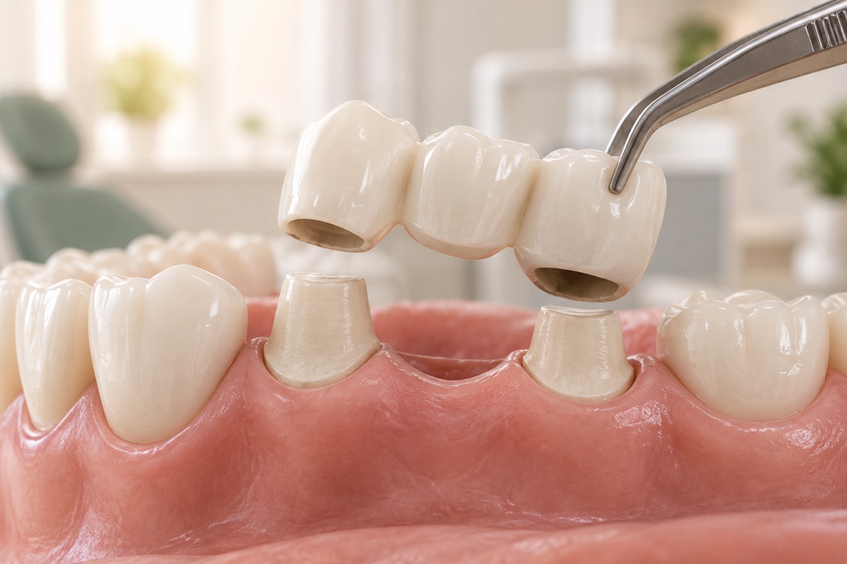 Imagem odontológica sobre coroa ou ponte solta: o que fazer até a avaliação
