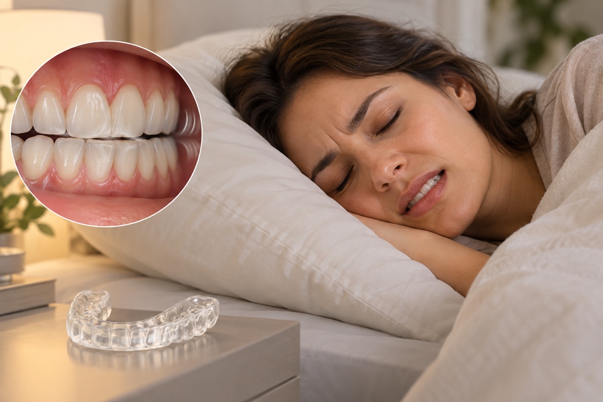 Imagem odontológica sobre bruxismo do sono: ranger os dentes à noite