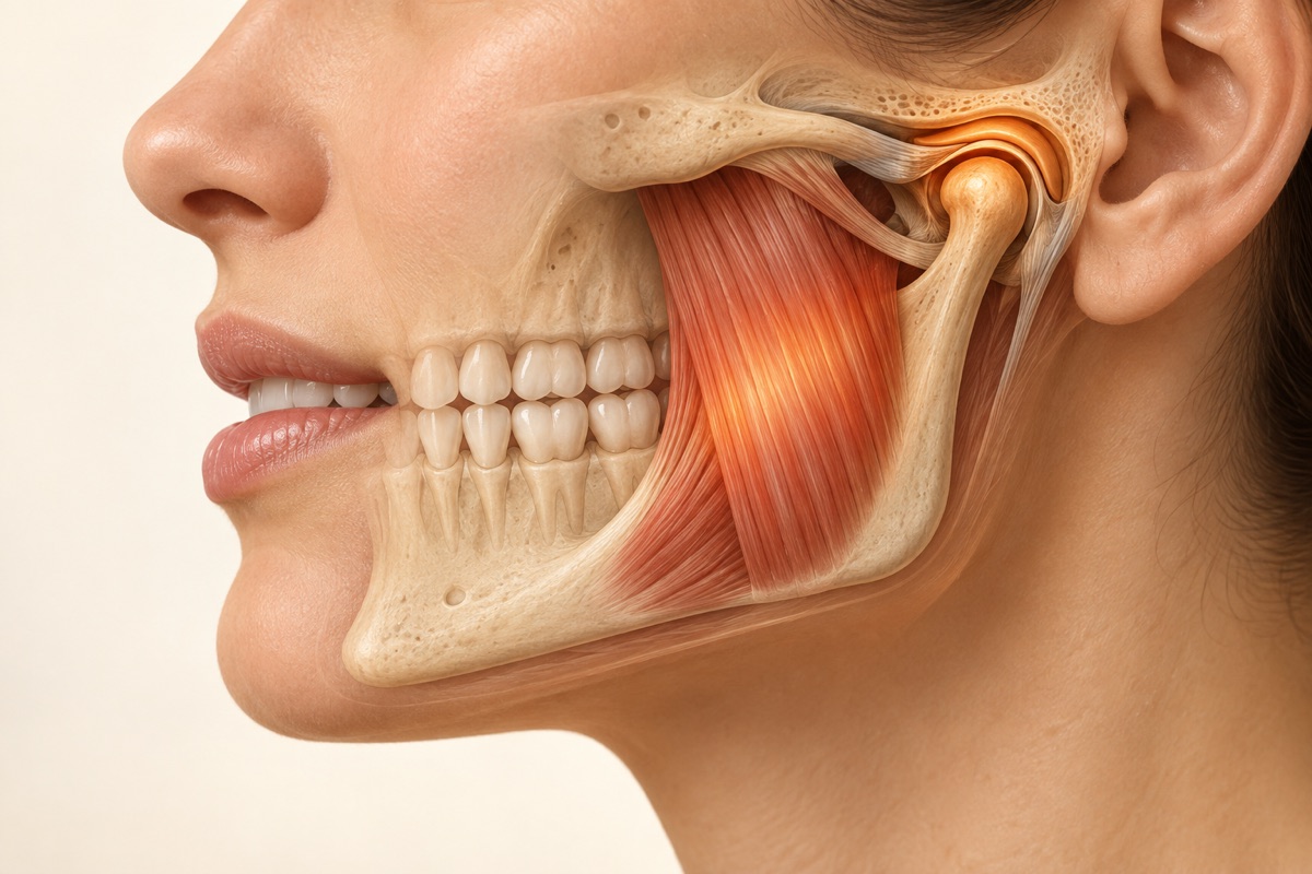 Imagem odontológica sobre dor na mandíbula ao mastigar: causas e avaliação