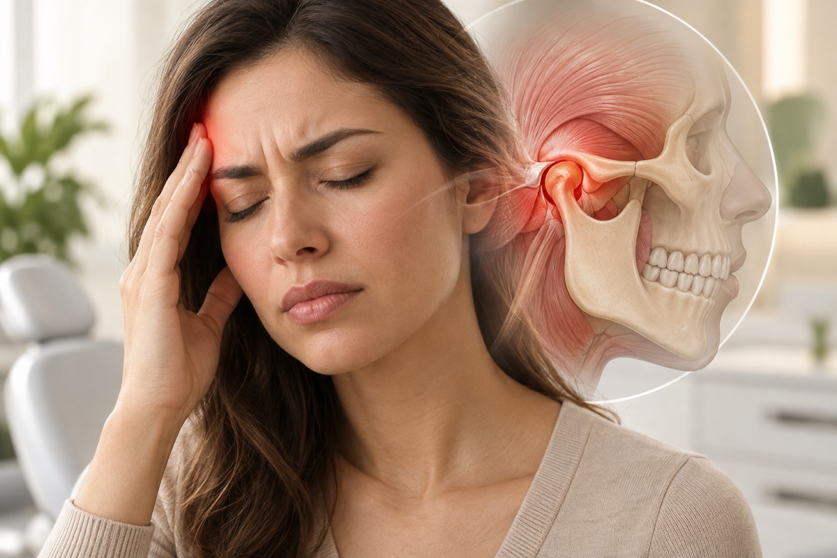 Imagem odontológica sobre dtm e dor de cabeça: quando pode haver relação