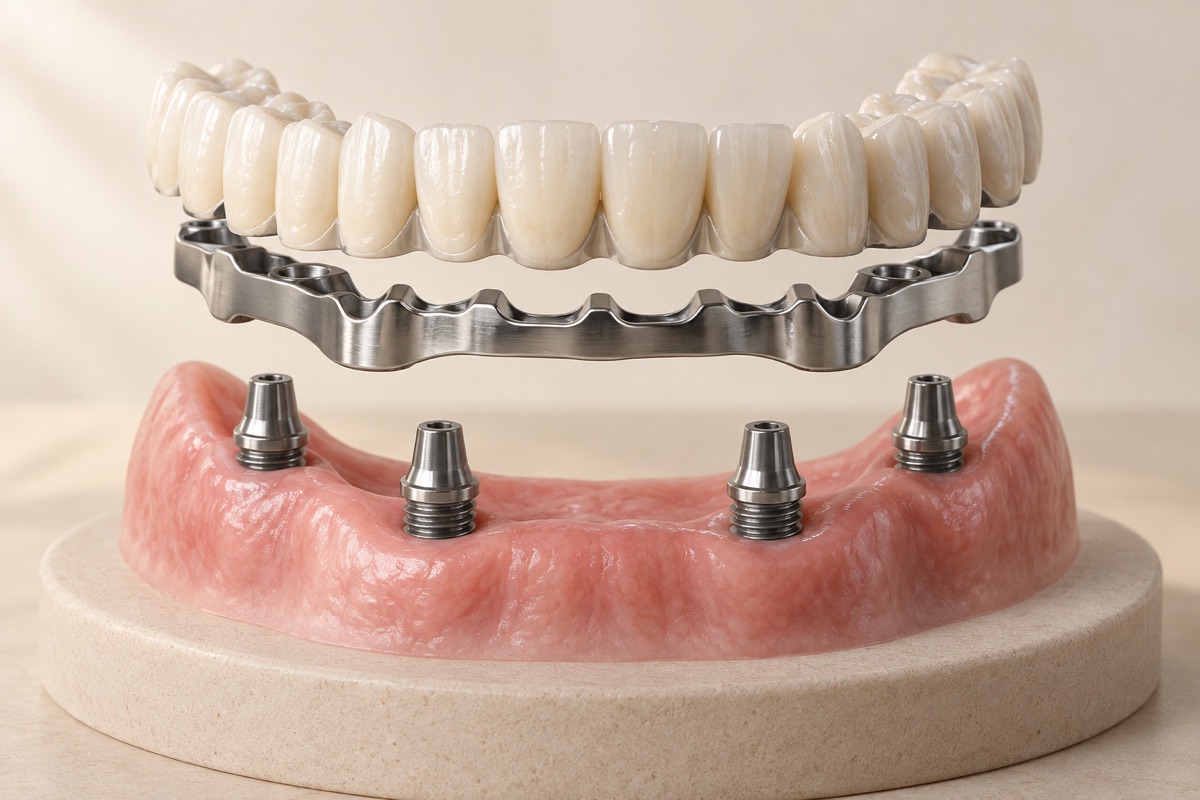 Imagem odontológica sobre protocolo metalocerâmico