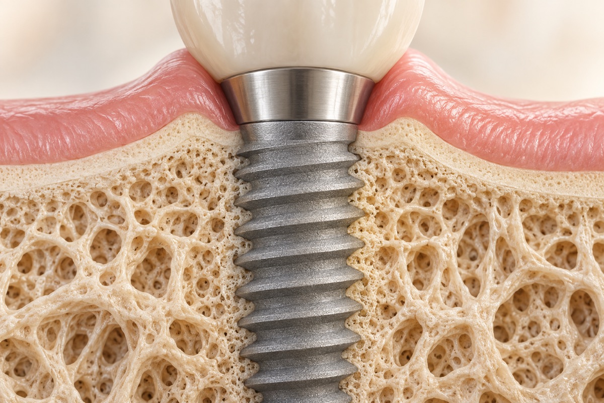 Imagem odontológica sobre osseointegração: cicatrização do implante