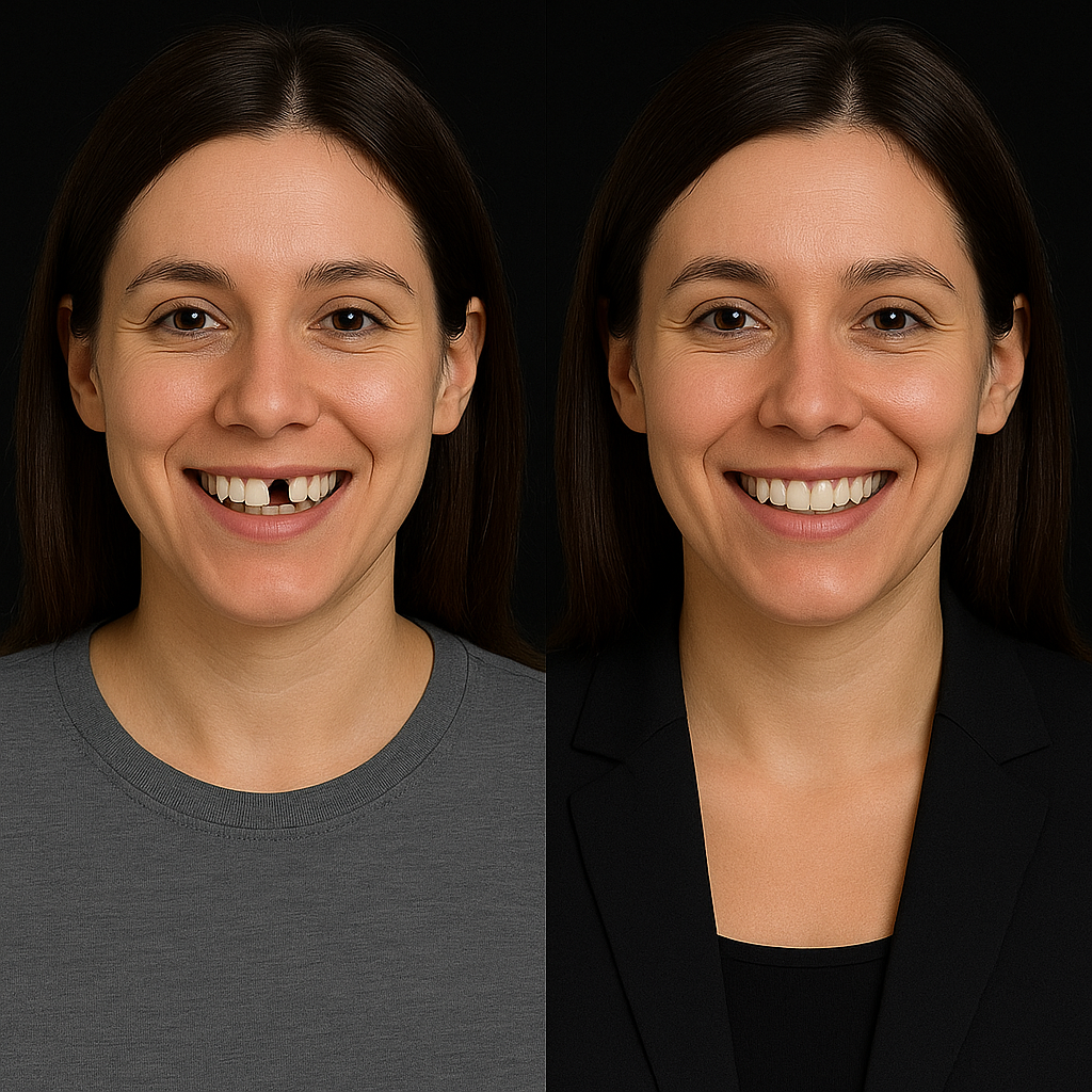 Implante dentário para reposição de um único dente com planejamento clínico individualizado