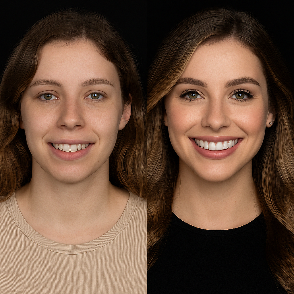 antes e depois de aparelho ortodôntico