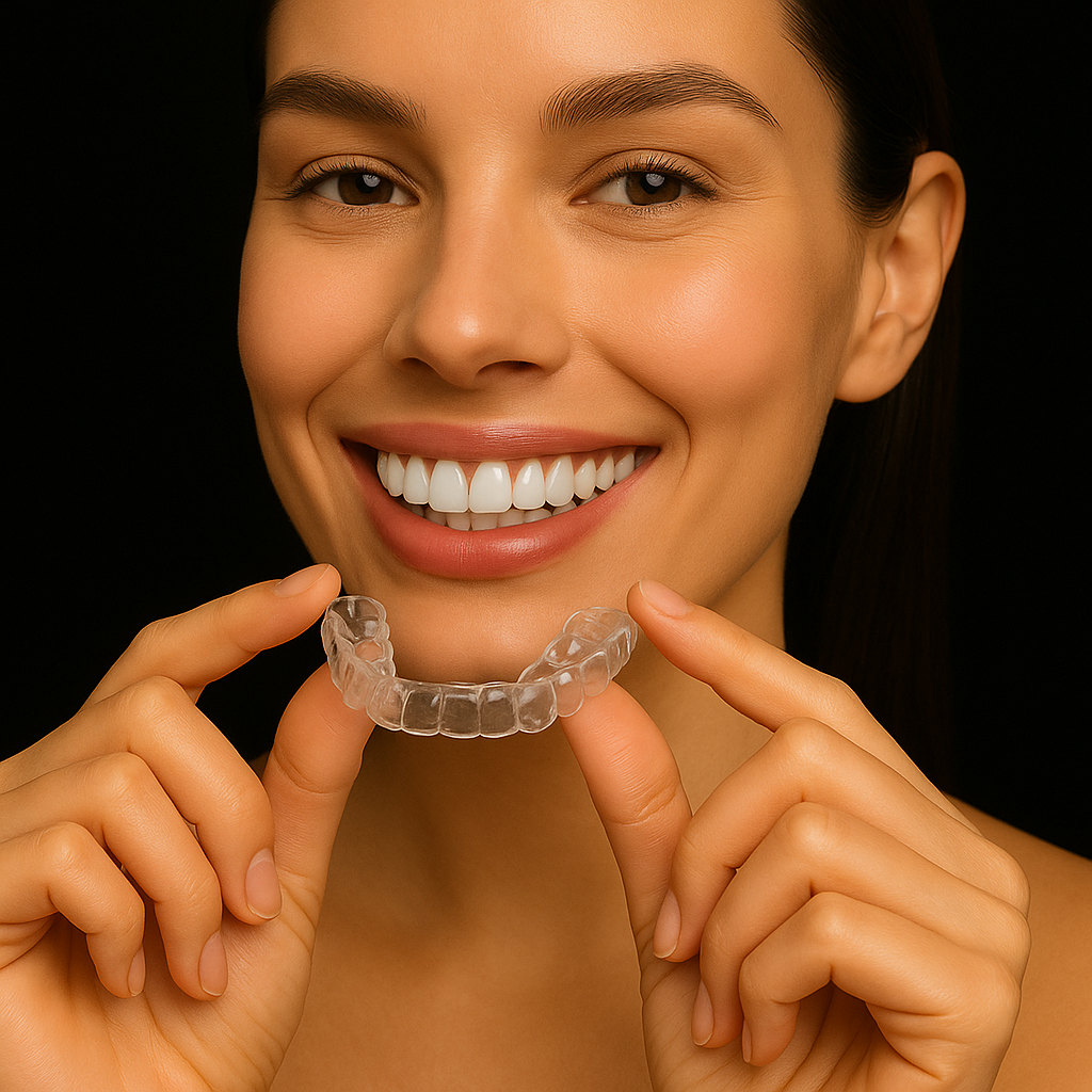 Paciente realizando limpeza dental profissional em Porto Alegre na Sorridere.