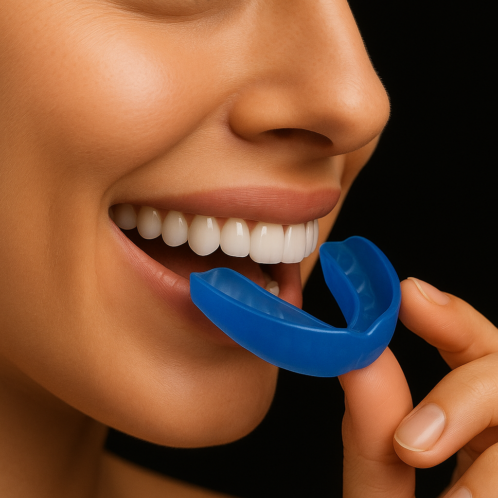 Paciente realizando limpeza dental profissional em Porto Alegre na Sorridere.