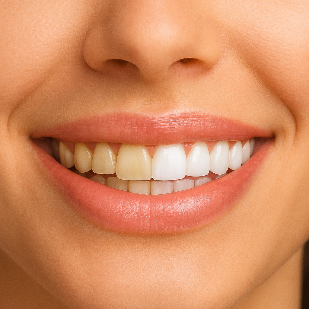 Antes e depois de clareamento dental em Porto Alegre na Clínica Sorridere.