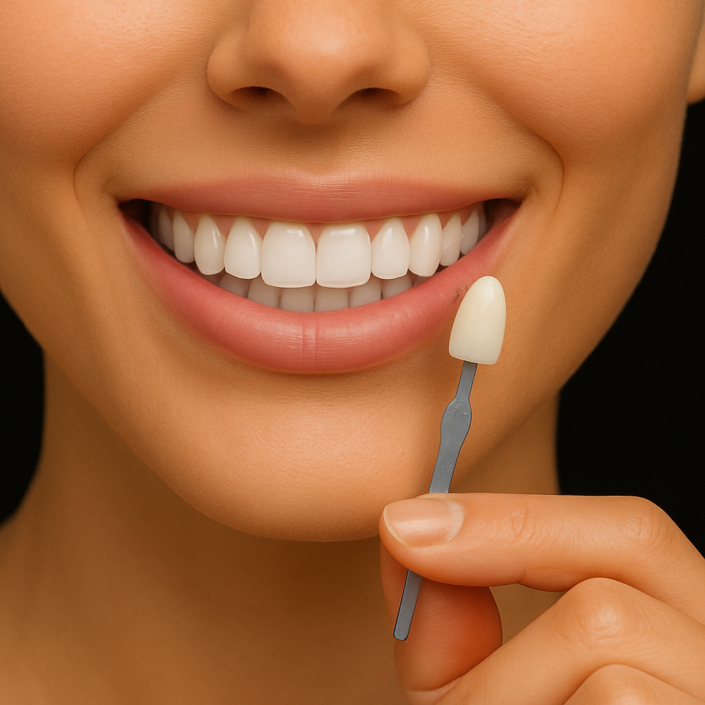 Antes e depois de clareamento dental profissional em Porto Alegre.